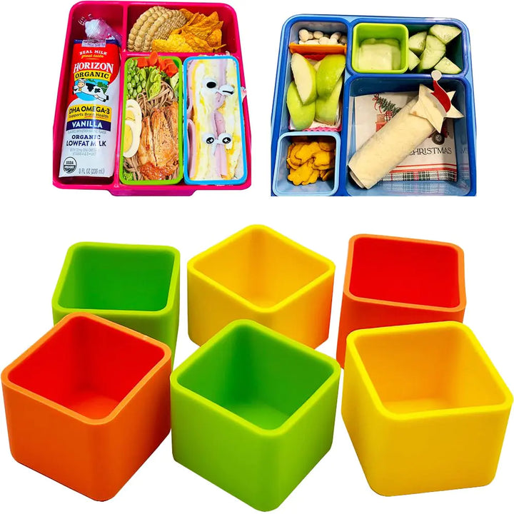 Liamasum Silicone Bento Box Dividers – Reusable Meal Prep Containers