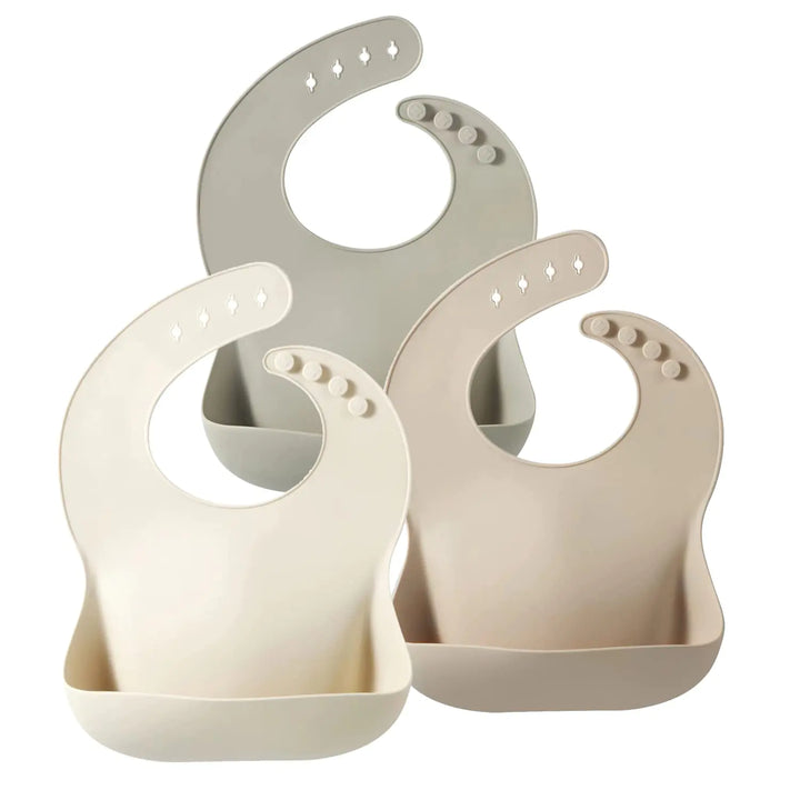 PandaEar Silicone Baby Bib – Adjustable, Waterproof, BPA-Free with Large Pocket Catcher for Babies & Toddlers